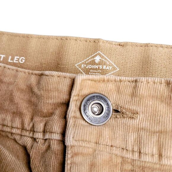 St. John's Bay Tan Corduroy Straight Leg Pants Jeans - Picture 5 of 14